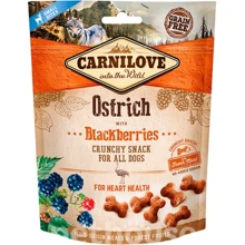 Ласощі Carnilove Dog Crunchy Snack для собак м'ясо страуса ожина 200 г (8595602527274): Виробник Carnilove