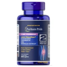Puritan's Pride 7 Day Formula Joint Soother Glucosamine, Chondroitin, MSM And Boswellia Хондропротектор 60 таблеток: Тип Глюкозамин