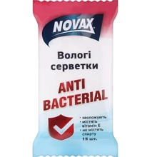 Вологі серветки Novax Антибактеріальні 15 шт (4820237500489): undefined undefined