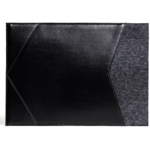 Gmakin Cover Envelope Leather Felt Black (GM09-15) for MacBook Pro 15/Pro 16: Цвет черный (Black)