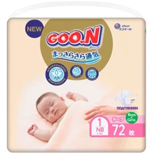 Подгузники GOO.N Premium Soft для новорожденных до 5 кг, 1 (NB), 72 шт: Тип Подгузники