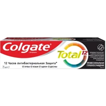 Colgate Зубная паста Total 12 Антибактериальная Глубокое очищение 75 мл: Назначение Чувствительные зубы, Чувствительные десна, Укрепление эмали, Ароматизация, Комплексная защита, От зу