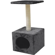Когтеточка Croci Hamburg grey столбик на подставке домик 30х30х60 см (C6020854): Высота столбика 60 см
