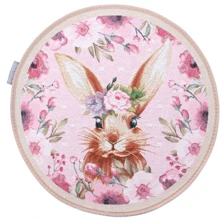 Гобеленова серветка Lefard Home Textile "Кролик" 36 см рожева (711-091): Тип Салфетки