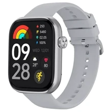Смарт-часы iMiki ST2 Silver Silicone Strap: Дисплей 1.96" TFT (296x240) / 2.5D High Hardened Glass