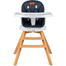 Стульчик для кормления MoMi WOODI (цвет - navy blue): Тип бустер