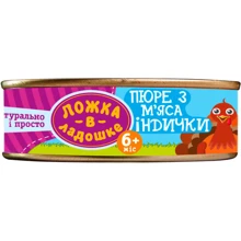 Ложка в ладошке пюре 100 г из мяса индейки ж/б (с 6 мес.): Вид Мясное