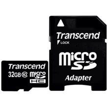 Карта пам'яті Transcend 32GB microSDHC Class 10 + adapter (TS32GUSDHC10): Тип карти MicroSDHC
