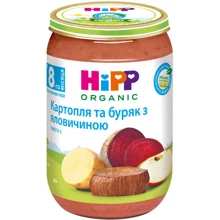 Пюре HIPP Говядина в картофельном пюре со свеклой, 220г (9062300131359): Вид Овоще-мясное