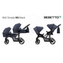 Универсальная коляска для двойни Bebetto B 42 SIMPLY (03) синий (505.36.19.003): Тип коляски коляска для двойни