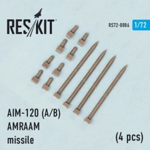 Набор вооружений RESKIT Американская управляемая ракета AIM-120 (A/B) AMRAAM, 4 шт. RS72-0086: Производитель RESKIT