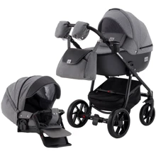 Коляска 2 в 1 Adamex Hybryd Plus BR240 графит - черная кожа (выдавленная точка) (623684): Тип коляски универсальная коляска (2-в-1)