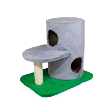 Когтеточка Lucky Pet домик сизалевый Башня серый 54х57х45 см (4820224216195): Размеры основания 54х57х45см