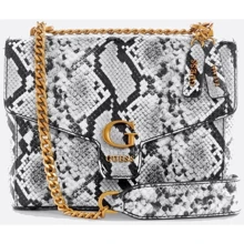 Жіноча сумка через плече GUESS SHENNY CONVERTIBLE XBODY FLAP чорно-біла (HWKB8693210-BKW): Стать Женский