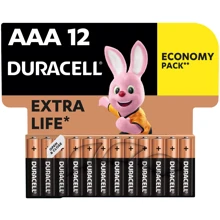 Батарейки Duracell Basic AAА алкалінові 1.5V LR03 12шт: undefined undefined