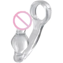 Анальна пробка Toy Joy Manpower Plug & Penisring (прозорий): Для кого Для чоловіків