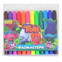 Фломастери 12 кол. Jumbo "Trolls Dream" (650338): Тип На водній основі
