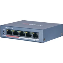 Сетевой коммутатор Hikvision DS-3E0105P-E/M(B): Порты только Fast Ethernet (10/100)
