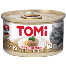 Консервы для котов TOMi Chicken КУРИЦА, мусс, 85 г: Тип Консервы