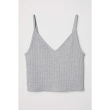 Топ H&M 4088750 S серый: Состав Вискоза, Хлопок, Эластан