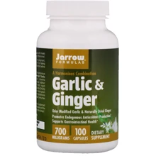 Jarrow Formulas Garlic & Ginger, Часник і Імбир 700 mg, 100 Capsules (JRW14012): Форма випуску капсули
