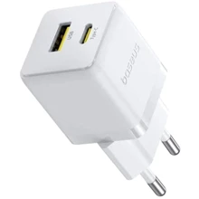 Зарядний пристрій Baseus Wall Charger Palm USB-C+USB 20W White (P10111608213-00): Особливості Power Delivery (PD), Быстрая зарядка, USB-C