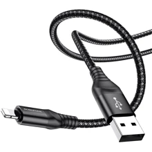 Кабель Borofone USB Cable to Lightning Delightful 1m Black (BX56): Тип USB-C - Lightning