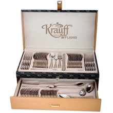 Набор столовых приборов Krauff 29-189-040 72 прибора в кожаном чемодане (22757): Наименование Набор столовых приборов