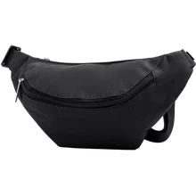 Мужская поясная сумка DNK Leather черная (DNK-Banan-trap-col-1): Пол Мужской