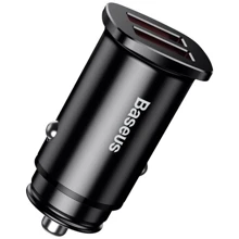 Зарядное устройство Baseus USB Car Charger 2xUSB Square Metal Quick Charger 3.0 30W Black (CCALL-DS01): Особенности Быстрая зарядка