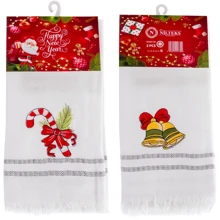 Полотенце Nilteks Сhristmas с бахромой 40х60 см набор 2 шт. (725-038): Тип набор полотенец