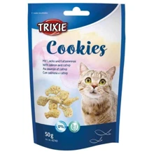 Лакомство для кошек Trixie Cookies Печенье с лососем и кошачьей мятой 50 г (4011905427430): Вид Снеки