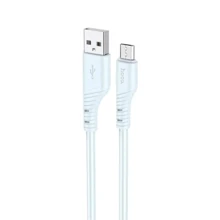 Кабель Hoco USB Cable to MicroUSB X97 Crystal 2.4A 1m Light Blue: Тип USB Cable - microUSB