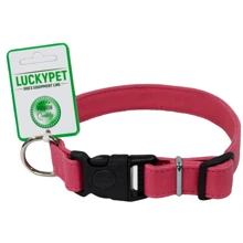 Нашийник шкіряний Lucky Pet подвійний з пластиковою фурнітурою 1x18-25 см рожевий (4820224217925): Виробник Lucky Pet