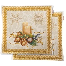 Наволочка Lefard Candle гобелен с люрексом двусторонняя 45х45 см (732-371): Тип декоративная наволочка