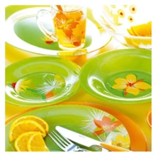 Столовий сервіз Сервіз Luminarc Pop Flowers Green C9034 (19 пр.): Кількість персон 6