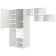 Гардероб 2-дверный + 3 ящика ІКЕА PLATSA 300х57х241 см (294.253.57): undefined undefined