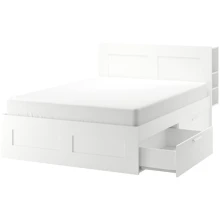 Каркас кровати с ящиком для хранения ІКЕА BRIMNES 160х200 см (691.574.56): undefined undefined