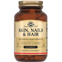 Solgar Skin, Nails & Hair, Advanced MSM Formula, 60 Tabs Вітаміни для волосся, шкіри, нігтів: Форма випуску таблетки