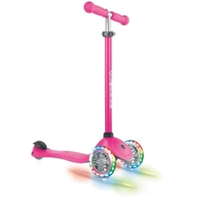 Самокат GLOBBER серии PRIMO LIGHTS, розовый, колеса с подсветкой, до 50кг, 3+, 3 колеса (423-110-3): Количество колес 3
