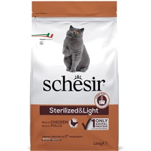 Сухой монопротеиновый корм Schesir Cat Sterilized & Light для стерилизованных кошек, для кошек склонных к полноте 1.5 кг (54446): Тип Сухой корм