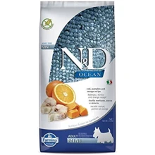 Беззерновой сухой корм Farmina N&D Grain Free Ocean Pumpkin Adult Mini для собак мелких пород с треской, тыквой и апельсином 7 кг (173?417): Тип Сухой корм