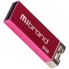 USB-флешка Mibrand 8GB Сhameleon Pink USB 2.0 (MI2.0/CH8U6P): Стандарт USB USB 2.0