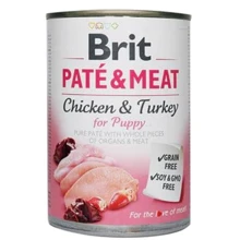 Влажный корм для щенков Brit Pate and Meat Puppy с индейкой и курицей 400 г (8595602557448): Тип Влажный корм