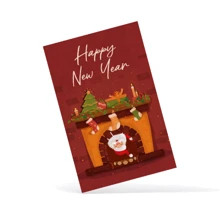 Открытка PAPAdesign "Happy New Year (Камин и Санта)": Производитель PAPAdesign