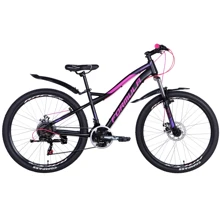 Велосипед Formula ELECTRA DD 2021 M 26" черно-малиновый с фиолетовым (OPS-FR-26-466): Материал рамы Сталь