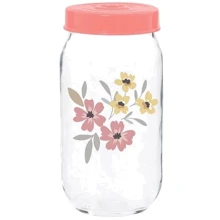 Емкость для хранения HEREVIN Pink Flowers 1л (171541-075): Тип Банка c крышкой