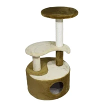 Когтеточка Lucky Pet домик сизалевый Инь-янь 82х44х44 см бежевый (4820224215846): Высота столбика 82 см