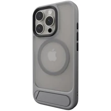 Чехол для iPhone Switcheasy EasyStand M Stand Guard Protective Case Titanium (SPH66P267TT24) for iPhone 16 Pro: Цвет серый