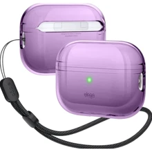 Чехол для наушников Elago Clear Case with Nylon Lanyard Deep Purple (EAPP2CL-BA+ROSTR-DPU) for Apple AirPods Pro 2: undefined undefined